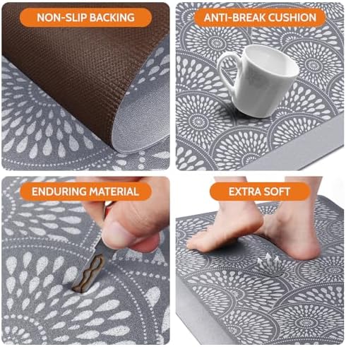 Mattitude 4/5 Inch Kitchen Mat, Waterproof Non-Slip Standing Mats and Rugs