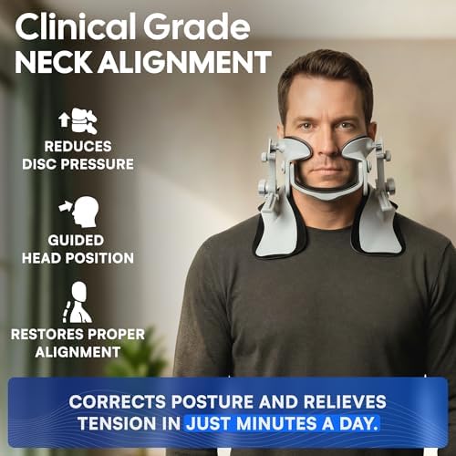 Forward Head Posture Corrector Neck Collar – Cervical Traction Brace for Text Neck, Neck Pain Relief, Spine Alignment, Cervical Lordosis Support, Posture Correction Device (Small/Medium)