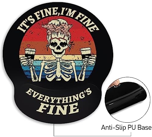 Blusabaca Skeleton Ergonomic Mouse Pad Wrist Rest Mousepad Wrist Support