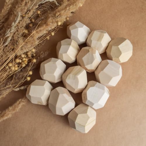 Wooden Balancing Stones Board Game Solid Basswood Balancing Blocks, Handmade Sensory Stacking Rocks, Aesthetic Desk Decor, Unique Handcrafted Gift
