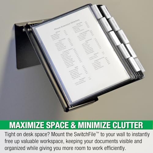 Ultimate Office SWITCHFILE 10-Pocket Reference Display Organizer Black Pkts