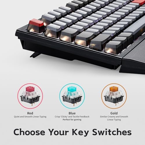 Hexgears X5 Wireless Mechanical Keyboard Full Size 108 Keys- Dark Knight