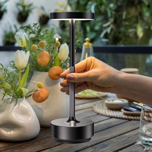 LED Cordless Table Lamp Rechargeable,Battery Powered Outdoor Table Light