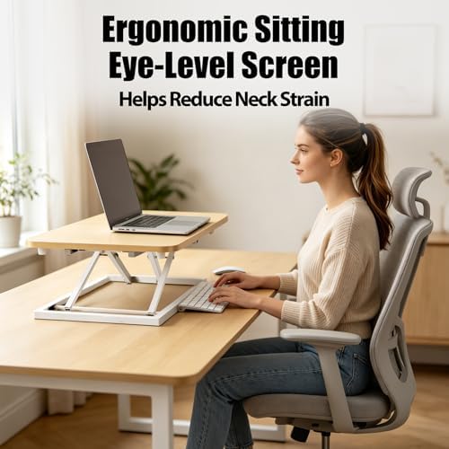 Omhuzsyo 24 in Height Adjustable Standing Desk Converter Stand Up Riser
