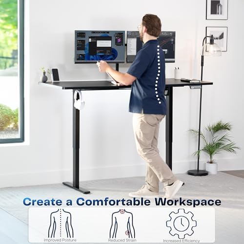 VIVO Black 71 x 30 in Standing Desk, DESK-KIT-1B7B