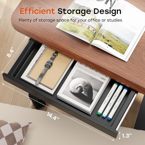Small Mobile Standing Desk with Drawer, 23.6" x 19.7" Top