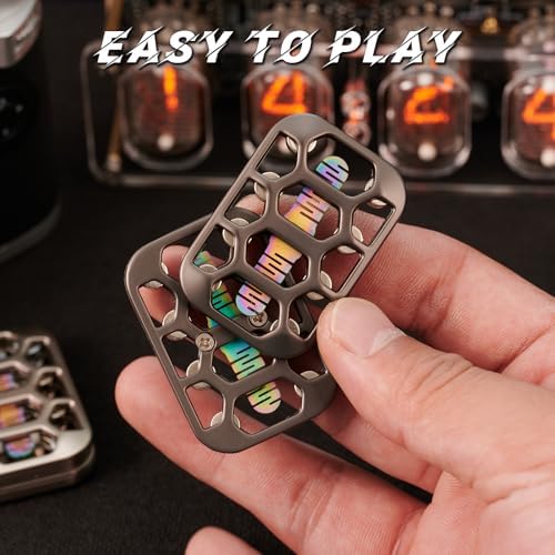 Fidget Toys Adults Openwork Design Metal Fidget Slider EDC Fidget Toys Adults Decompression Desk Toys to Relief Anxiety and Stress for ADD, ADHD & Autism (Gray)