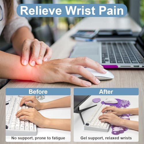 3 in 1 Cloud Keyboard Wrist Rest, Ergonomic Gel Wrist Support Pad for Desk