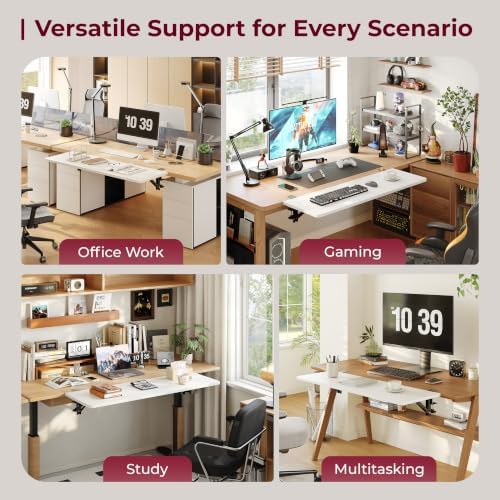 Desk Extender Tray, 30"×12" Clamp-On Arm Rest Shelf