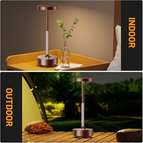 LED Cordless Table Lamp Rechargeable,Battery Powered Outdoor Table Light