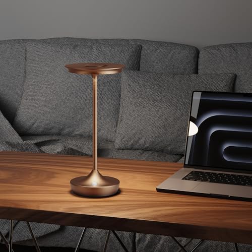 LED Rechargeable Cordless Outdoor 6000mAh Battery Table Lamp 2-Pack Moka