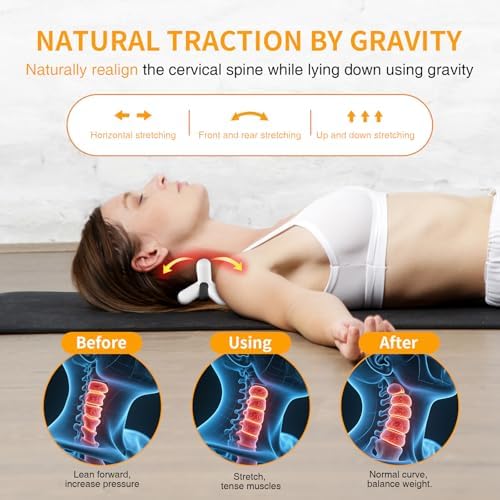 Occipital Release Tool for Neck, Suboccipital Release Tool and Shoulder Trigger Point Massager, Deep Tissue Acupressure Massage Tool for Headache, TMJ and Cervical Tension Relief, Hands-Free Design