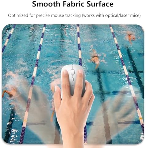 Olympic Swimming Pool Lanes Mouse Pad, Sports Competition Athlete Desk Mat