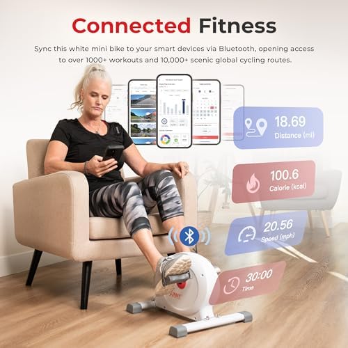 Sunny Health & Fitness Smart Mini Cycle, Under Desk Pedal Arm/Leg Exerciser