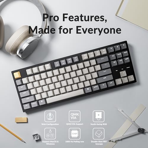 Keychron C1 Pro TKL Custom Wired Mechanical Keyboard, RGB Backlight