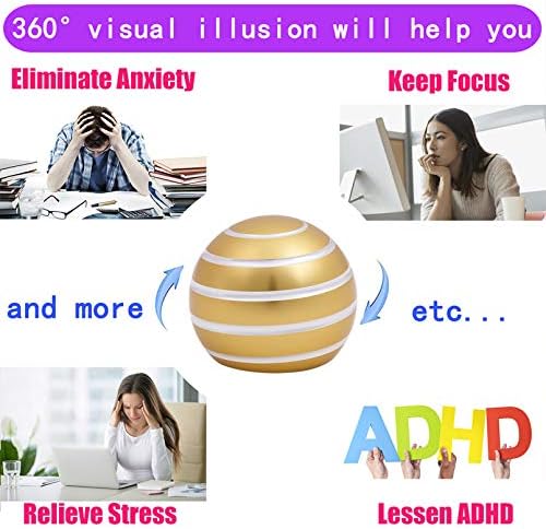 Desk-Fidget-Kinetic-Toys Cool-Gadgets: Cool-Stuff Thing Game Toy for Adult Teen Children Kid, Optical-Illusion Stress Relief Gifts for Man Women Home Office School Christmas Spinning Up 180 Seconds