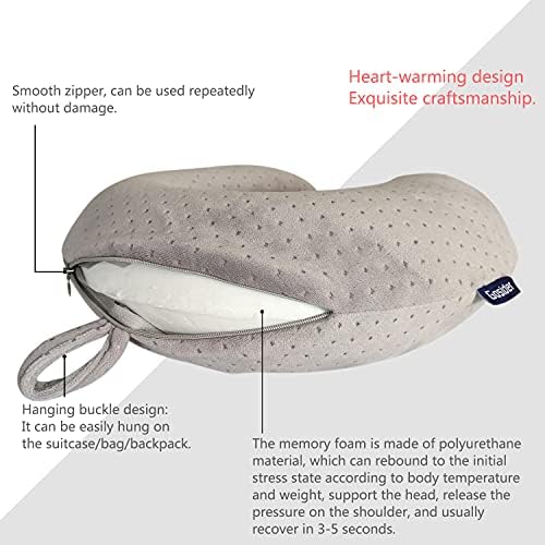 Memory Foam Travel Pillow, Comfortable Travel Neck Pillow U Shape, Support Neck and Head to Relieve Fatigue, Portable Neck Pillow Suitable for Planes, Trains, Self-Driving Cars