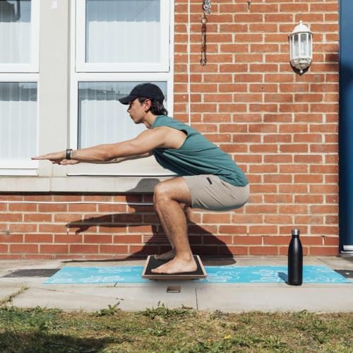 Balance Board Wobble Board for Adults Anti-Slip Balance Board for Physical Therapy Standing Desk Core Strength Wooden Balance Board Rocker Board