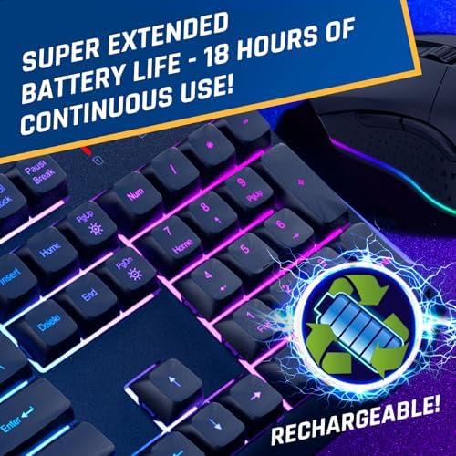 Chroma Wireless Gaming Keyboard and Mouse Bundle, US Layout, Backlit RGB
