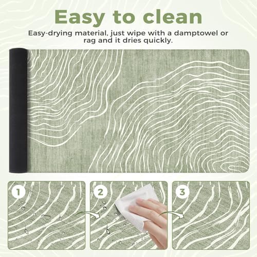 iCasso Desk Cover Mat Green, Extra Large Mouse Pad for Laptop