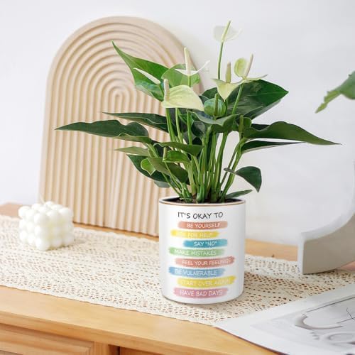 Large Capacity Pen Holder for Desk, Ceramic Pencil Holder Pen Cup Marker Holder Makeup Brush Holders, Desk Accessories & Workspace Organizers for Home, Office, Inspiring Words
