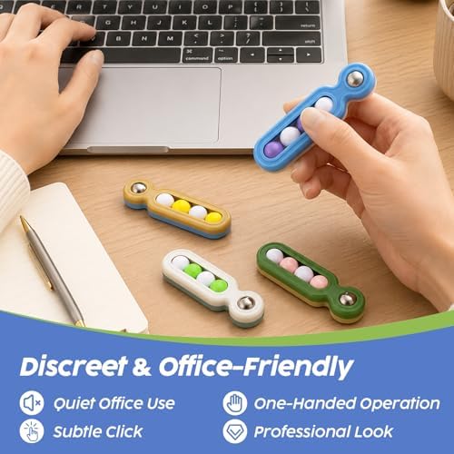 Fidget Toys Adults Stress Relief: 4 Pack Desk Fidget Clicker for ADHD Focus
