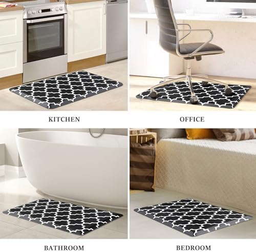 WISELIFE Anti Fatigue Mats for Kitchen Floor, 20" x 32", 4/5 Inch, Black