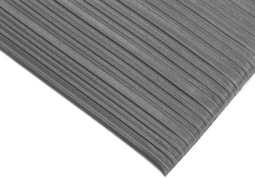 Herco 3' x 4' Vinyl Sponge Anti-Fatigue Mat - Grey