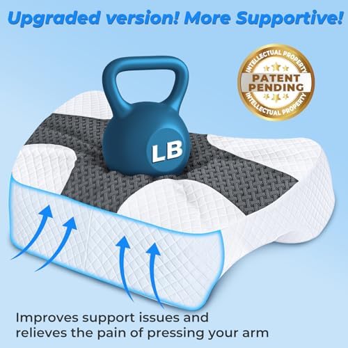 Side Sleeper Pillow with Arm Hole, Shoulder Relief System for Rotator Cuff