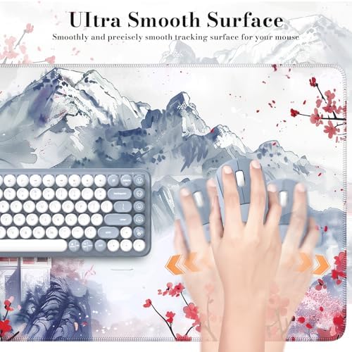 iCasso Desk Protector Mat Large Japanese Mouse Pad,Sakura