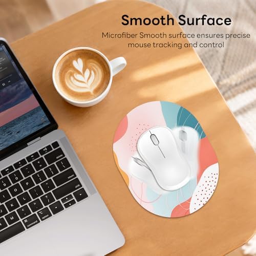 Oval Mouse Pad 6x8in Non-Slip for Laptop,Boho Lines