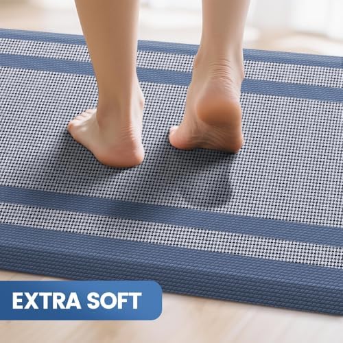 2PCS Kitchen Rugs Cushioned Anti-Fatigue Kitchen Mats Comfort Standing Mat