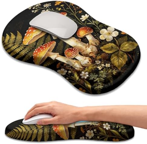 Ergonomic Mouse Pad with Wrist Rest, Memory Foam Wrist Support,Massage Bump