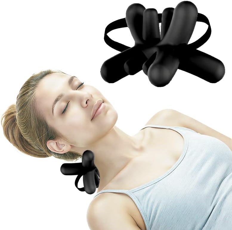 Occipital Release Tool for Neck, Suboccipital Release Tool and Shoulder Trigger Point Massager, Deep Tissue Acupressure Massage Tool for Headache, TMJ and Cervical Tension Relief, Hands-Free Design