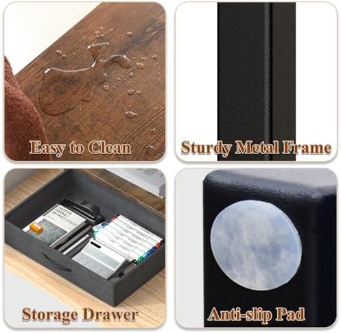 MARTY Desktop Printer Stand with Storage Drawer, Printer Riser for Desk