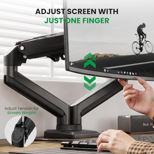 SIAGO 48 x 24 Inch Electric Standing Desk with Dual Monitor Stand
