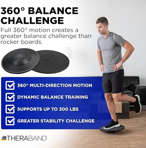 THERABAND Wobble Board, Round Balance Trainer, Core Strength, Non-Slip