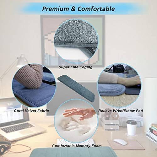 CREATIEE-PRO Upgraded Computer Wrist Elbow Pad Desktop Keyboard Arm Rest