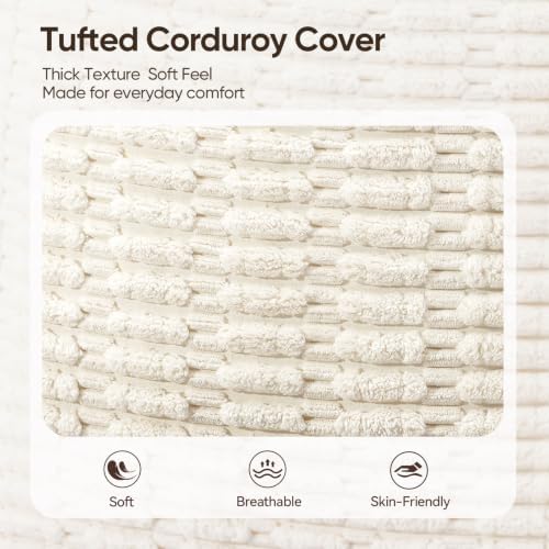 21"H Large Reading Pillow, Backrest Pillow with Floor Cushion Pillow