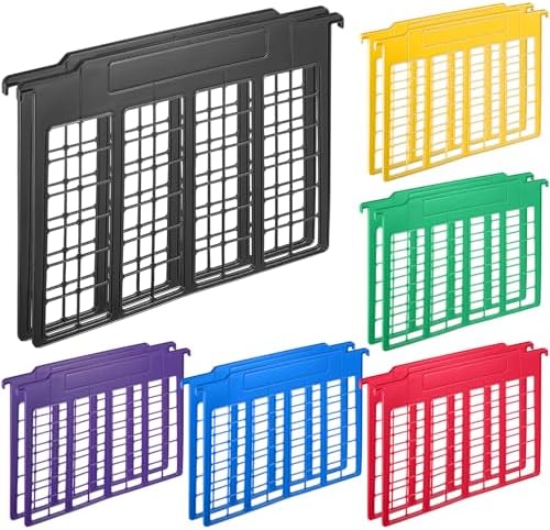 Watersay 12 Pack File Cabinet Dividers 11 x 6 in, Multicolor
