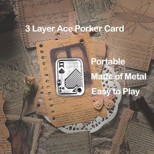 Fidget Slider, 3 Layer Poker Push Card, Fidget Toys Adults, Ace