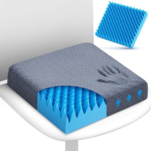 Geiserailie Tufted Furry Recliner Seat Cushion Egg Chair Cushion with Non-Slip Cover Foam Pad Set for Recliner Chair 4" Thickseat Cushions for Relieve Back Foam Seat Accessories Pad