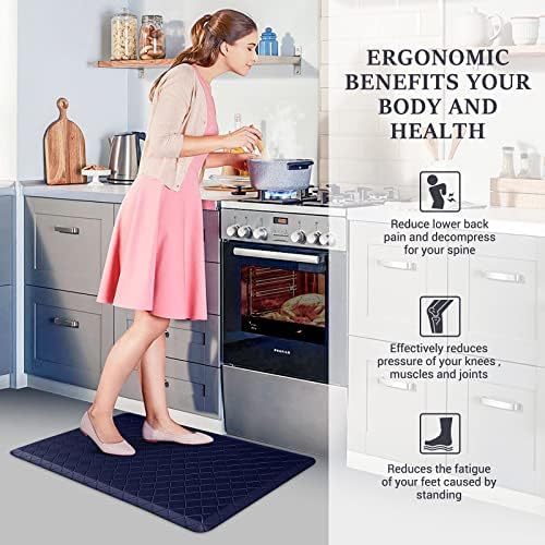 HappyTrends Kitchen Mats for Floor Cushioned Anti-Fatigue Kitchen Rugs