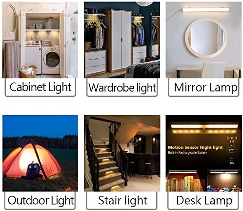 Dimmable Under Cabinet Lighting, 3 Color Temperature Portable USB Reading Strips Craft Light Eye-Care LED Desk Reading Lamp Light Great for Craft Table, Pianos, Music Stands, Kitchen, Shelf