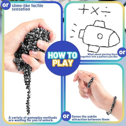 Fidget Toy for Adults Cool Gadgets Gifts for Teen Boys Girls 500pc Office Desk Stuff for Mens ADHD Tools Sensory Autism Stress Anxiety Fidgets Beads Balls Ferrite Putty Stones Easter Basket Stuffer