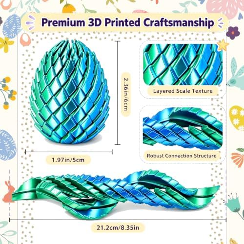 Twisty Fidget Egg , Twisty Fidget Dragon Egg ,3D Printed Slippery Egg