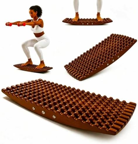 Textured Anti-Fatigue Balance Board 440Lbs with Massage Nodules Rocker Use