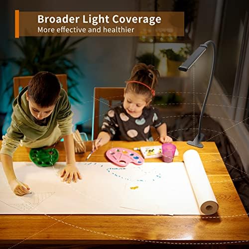 iZELL Desk Light [2-Pack] LED Desk Lamp with Clamp [77 LEDs with 3 Color Modes & 10 Brightness Levels] Flexible Gooseneck Book Light, Easy Clip-on Reading Light