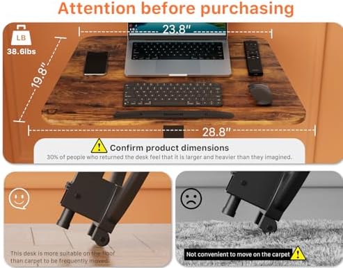 JOY worker Foldable Rolling Standing Desk, 90° Tilt Sit Stand Portable Desk
