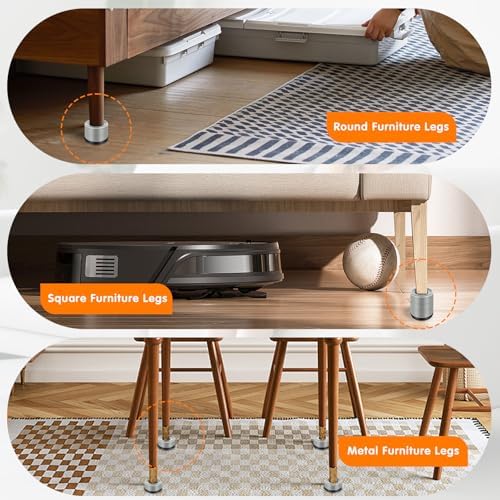 Furniture Risers Bed Risers Heavy Duty 1 inch, 2 inch, 3 inch, 4 inch Round Adjustable Bed Lifts Riser for Desk Legs Table Couch Sofa Chair Refrigerator Washing Machine (1 Inch, Gray, 16 Pack)